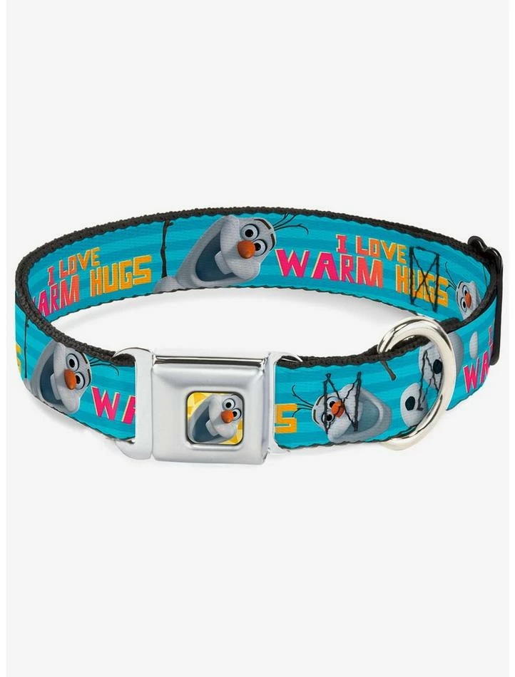 Outlet β€οΈ Disney Frozen Olaf Pose I Love Warm Hugs Stripe Blues Seatbelt Buckle π₯ Dog Collar β¨ 1 Outlet β€οΈ Disney Frozen Olaf Pose I Love Warm Hugs Stripe Blues Seatbelt Buckle π₯ Dog Collar β¨