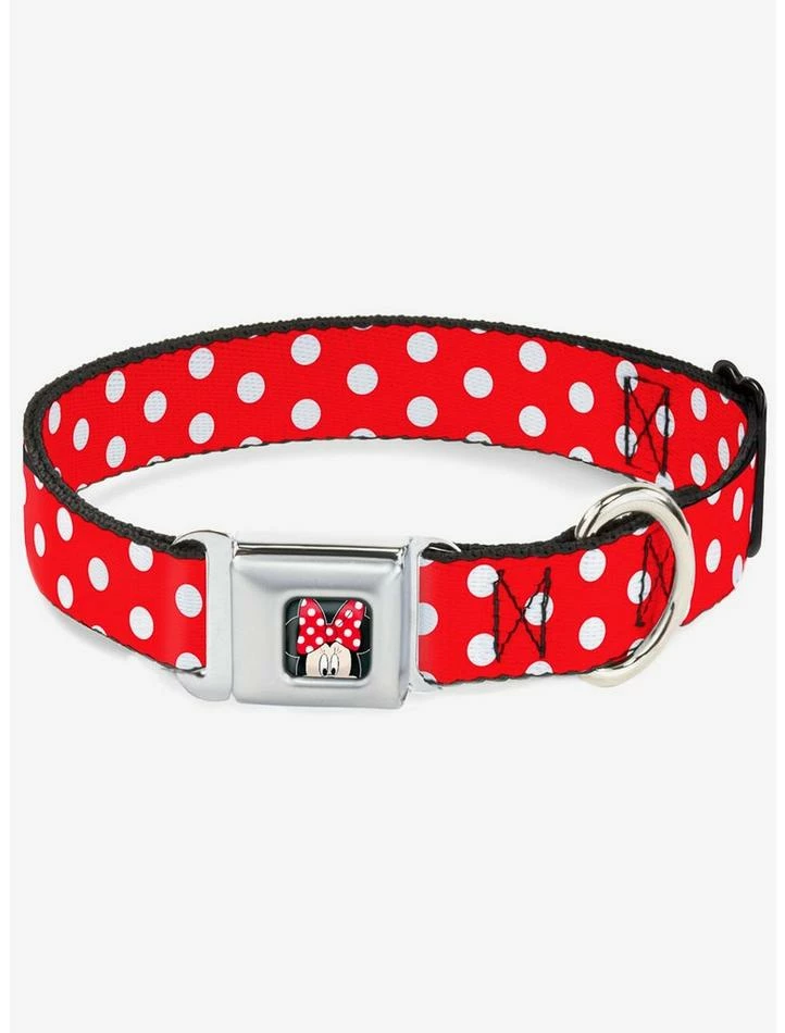 Best Pirce π Disney Minnie Mouse Polka Dots β¨ Dog Collar Seatbelt Buckle Red White β¨ 1 Best Pirce π Disney Minnie Mouse Polka Dots β¨ Dog Collar Seatbelt Buckle Red White β¨
