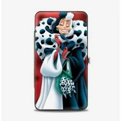 Best Sale ✨ Disney 101 Dalmatians Cruella De Vil Spotted Fur Pose Hinged Wallet ✨