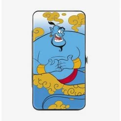 Brand new 🔔 Disney Classic Aladdin Genie Smiling Pose Hinged Wallet ✔️