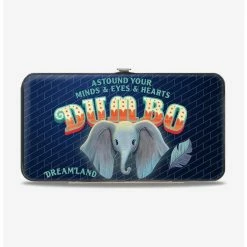 Discount 🧨 Disney Dumbo Face Feather Astound Your Mind Eyes Hearts Circus Sign Hinged Wallet 👏