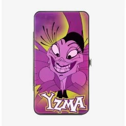 Wholesale π Disney The Emperor's New Groove Yzma Smiling Pose Fish Icon Fuschias Hinged Wallet π