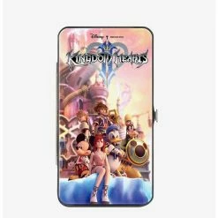 Discount ✔️ Disney Kingdom Hearts II 6 Character Group Pose Castle Pinks Hinged Wallet ❤️