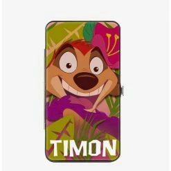 New 😀 Disney The Lion King Timon Hula Dance Hinged Wallet 👏