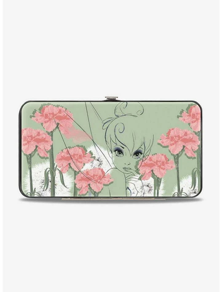 New ✔️ Disney Tinker Bell Tink Sketch Carnations Dandelions Hinged Wallet ⌛ 1 New ✔️ Disney Tinker Bell Tink Sketch Carnations Dandelions Hinged Wallet ⌛