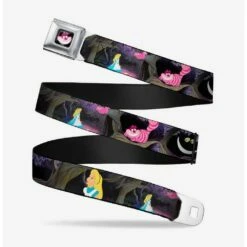 New 🔔 Disney Alice In Wonderland The Cheshire Cat Scenes Seatbelt Belt ❤️