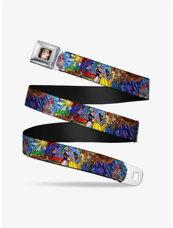 Flash Sale π― Disney Beauty And The Beast Stained Glass Scenes Seatbelt Belt π 1 Flash Sale π― Disney Beauty And The Beast Stained Glass Scenes Seatbelt Belt π