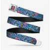 New 🎉 Disney Lilo & Stitch Expressions Hibiscus Flower Ukulele Seatbelt Belt 😍