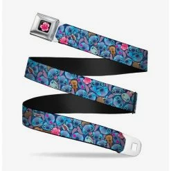 New 🎉 Disney Lilo & Stitch Expressions Hibiscus Flower Ukulele Seatbelt Belt 😍