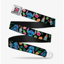 Wholesale 🎁 Disney Lilo & Stitch Scrump Poses Tropical Flora Seatbelt Belt ⭐
