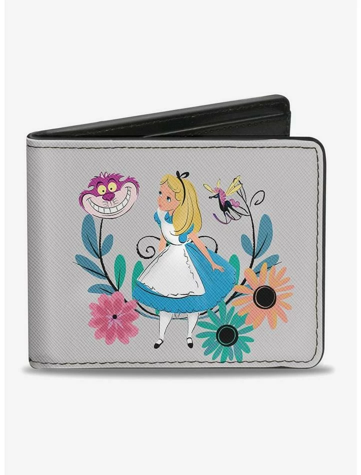 Wholesale π Disney Alice In Wonderland Alice and Chelshire Cat Flowers Bi-Fold Wallet βοΈ 1 Wholesale π Disney Alice In Wonderland Alice and Chelshire Cat Flowers Bi-Fold Wallet βοΈ