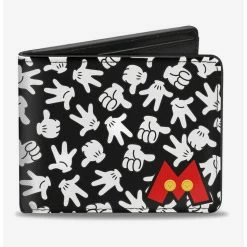 Cheap 😍 Disney Mickey Mouse M Icon Hand Gestures Bi-Fold Wallet 🔔