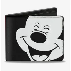 New ๐ Disney Mickey Mouse Smiling Face Bi-Fold Wallet โ๏ธ