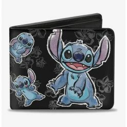 Wholesale ❤️ Disney Lilo & Stitch Hibiscus Stitch Sketch Bi-Fold Wallet 🔥