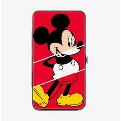 Budget ⌛ Disney Mickey Mouse Classic Pose The True Original Stripe Hinged Wallet 💯