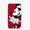 Discount 🌟 Disney Minnie Mouse Vintage Minnie Smiling Pose Front Back Dots Hinged Wallet 💯