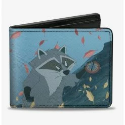 Promo 😀 Disney Pocahontas Meeko Compass Pose Bi-Fold Wallet ✨