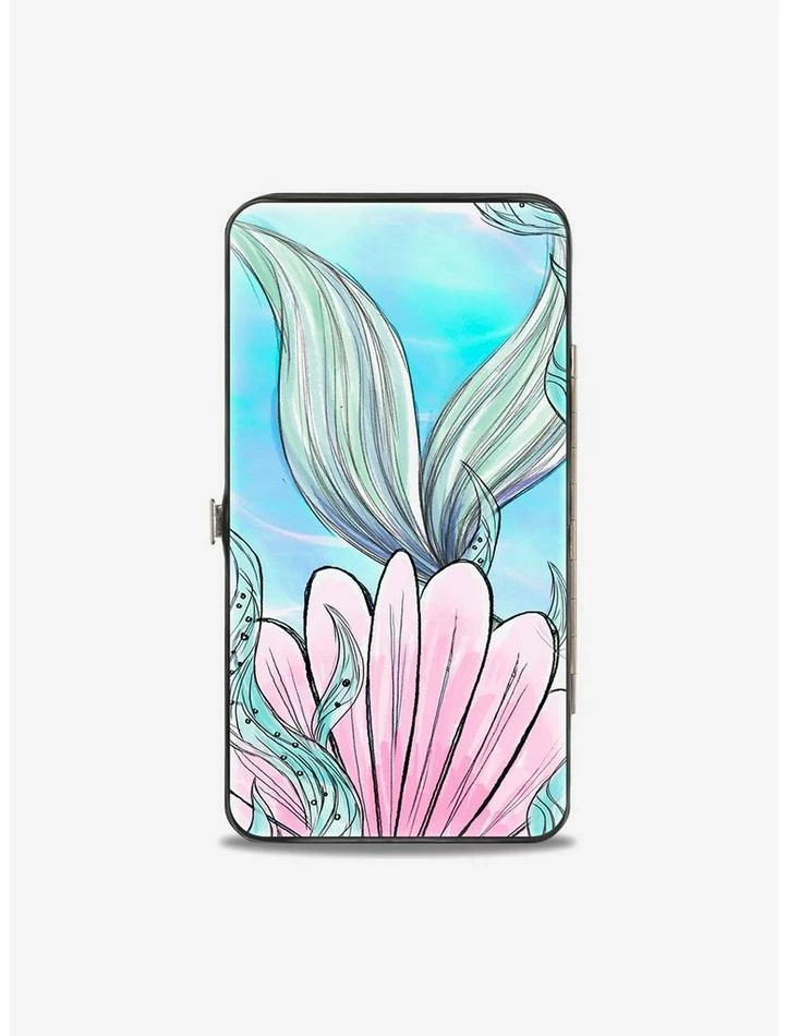 Deals ✔️ Disney The Little Mermaid Ariel Over Shoulder Sketch Pose Tail Shells Hinged Wallet ✔️ 2 Deals ✔️ Disney The Little Mermaid Ariel Over Shoulder Sketch Pose Tail Shells Hinged Wallet ✔️ - Image 2