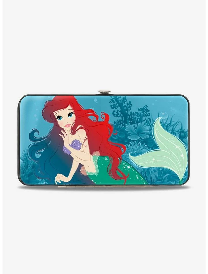 Flash Sale ✔️ Disney The Little Mermaid Ariel Swimming Resting Poses Coral Reef Hinged Wallet ✔️ 1 Flash Sale ✔️ Disney The Little Mermaid Ariel Swimming Resting Poses Coral Reef Hinged Wallet ✔️