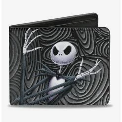 Hot Sale 🌟 The Nightmare Before ❄ Christmas Jack Arms Crossed Jack Swirls Bi-Fold Wallet ⌛