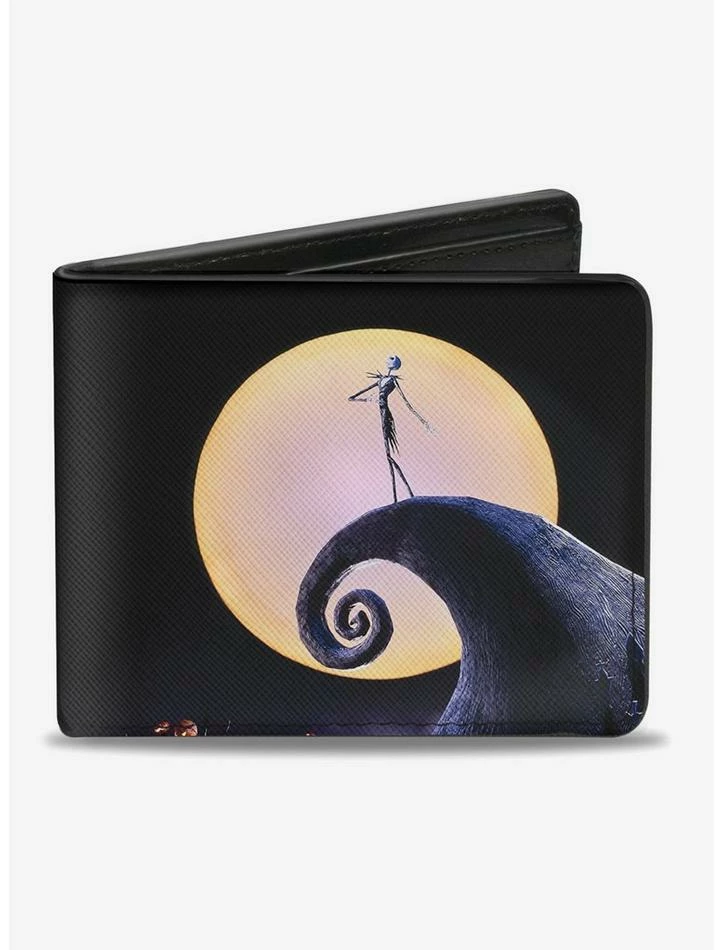Discount 🌟 The Nightmare Before Christmas Jack Full Moon Pose Pumpkin Patch Bi-Fold Wallet 🔔 1 Discount 🌟 The Nightmare Before Christmas Jack Full Moon Pose Pumpkin Patch Bi-Fold Wallet 🔔