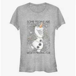 New ✨ Disney Frozen Worth Melting ❤️ Girls T-Shirt ⌛