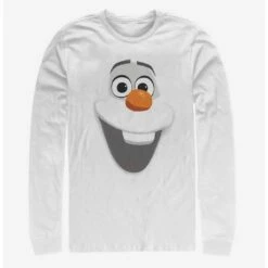 New 🛒 Disney Frozen Olaf Face Long-Sleeve T-Shirt 🛒