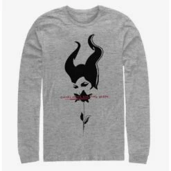 Budget 🥰 Disney Maleficent: Mistress Of Evil Black Rose Long-Sleeve T-Shirt 💯