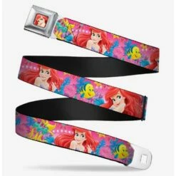 Hot Sale 🔔 Disney The Little Mermaid Ariel Flounder And Fish Trio Seatbelt Belt 🔔