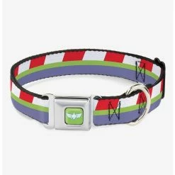 Best Sale 🧨 Disney Pixar Toy Story Buzz Lightyear Bounding Dog Collar Seatbelt Buckle ✔️