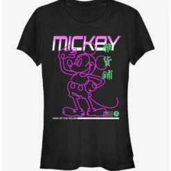 Promo 🤩 Disney Mickey Mouse Street Glow Girls T-Shirt 🤩