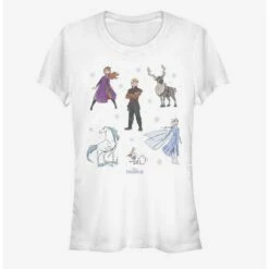 Best Pirce ⭐ Frozen 2 Frozen Doodles 😀 Girls T-Shirt ✔️