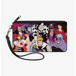 Best Sale โจ Disney Villains Group Pose Wallet Canvas Zip Clutch ๐งจ