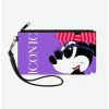 Outlet ⭐ Disney Iconic Hollywood Minnie Mouse Over Shoulder Pose Wallet Canvas Zip Clutch 🥰