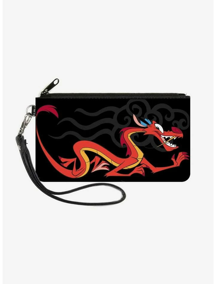 Hot Sale โญ Disney Mulan Mushu Dragon Pose Fire Icon Wallet Canvas Zip Clutch ๐ 1 Hot Sale โญ Disney Mulan Mushu Dragon Pose Fire Icon Wallet Canvas Zip Clutch ๐
