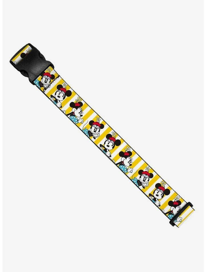 Best Sale โค๏ธ Disney Minnie Mouse Hat Poses Stripe Yellow White Luggage Strap ๐งจ 1 Best Sale โค๏ธ Disney Minnie Mouse Hat Poses Stripe Yellow White Luggage Strap ๐งจ