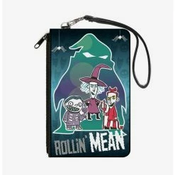 Best Pirce 😍 The Nightmare Before Christmas Rollin Mean Lock Shock Barrel Trick Or Treaters Ooogie Boogie Wallet Canvas Zip Clutch 👍