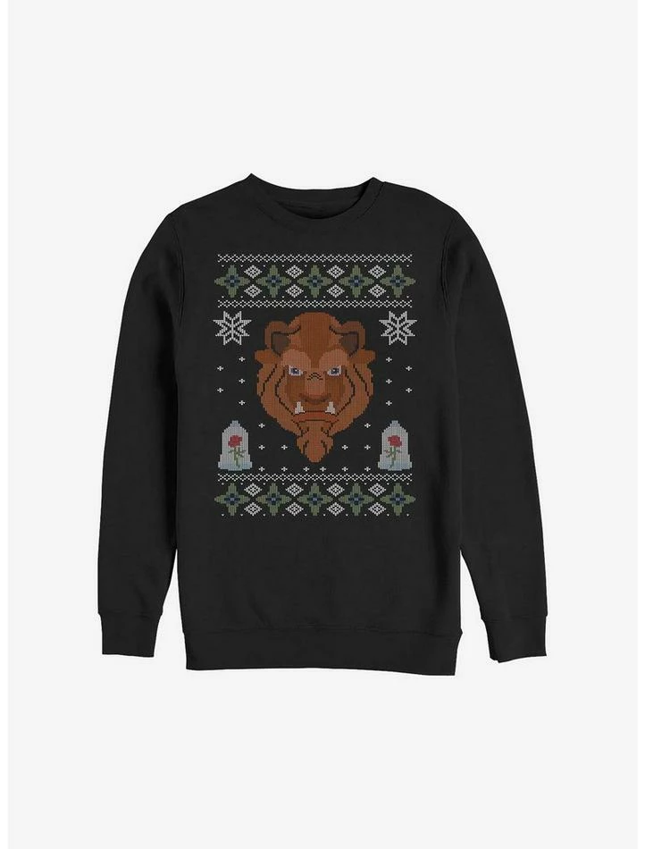 Promo 💯 Disney Beauty And The Beast Beast Ugly Christmas Sweater Sweatshirt 👏 1 Promo 💯 Disney Beauty And The Beast Beast Ugly Christmas Sweater Sweatshirt 👏