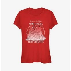 Discount ⌛ Disney Princesses Shine Bright From Daughter Girls T-Shirt 👏