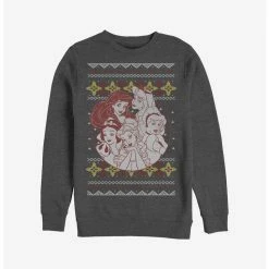 Best Sale 🎉 Disney Princesses Group Christmas Pattern Sweatshirt 🌟