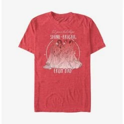 Cheap 🌟 Disney Princesses Shine Bright From Dad Holiday T-Shirt ✨