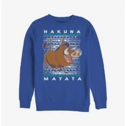 Outlet ✔️ Disney The Lion King Hakuna Pumba Ugly 🎉 Christmas Sweater Sweatshirt ❤️