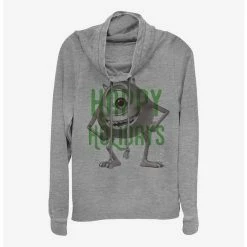 New ✨ Disney Pixar Monsters University Happy Holidays Cowl Neck Long-Sleeve Girls Top 🛒