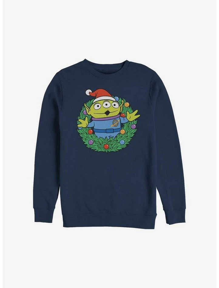 Discount π Disney Pixar Toy Story Alien Wreath Holiday Sweatshirt π 1 Discount π Disney Pixar Toy Story Alien Wreath Holiday Sweatshirt π