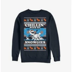 Discount 🎁 Disney Frozen Chest Olaf Chillin' Holiday Sweatshirt 🤩
