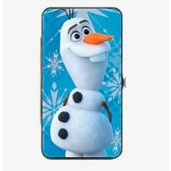 Discount ⭐ Disney Frozen 2 Olaf Smiling Pose Snowflakes Hinge Wallet 👏