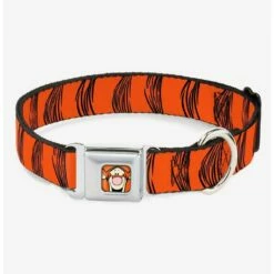 Budget 🎁 Disney Tigger Stripes Dog Collar Seatbelt Buckle 🔔