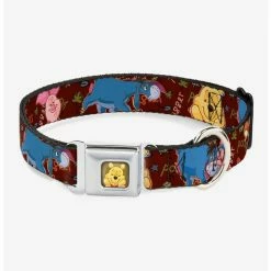 Best Pirce ✔️ Disney Winnie The Pooh Character Poses 🔥 Dog Collar Seatbelt Buckle ⌛