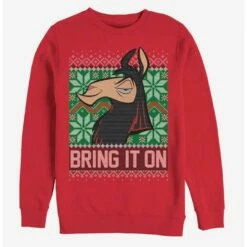 Outlet ⭐ Disney Emperors New Groove Bring It Ugly Christmas Crew Sweatshirt ⌛