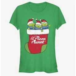 Top 10 ❤️ Disney Toy Story Pizza Planet Alien 👏 Christmas Stocking 👏 Girls T-Shirt ✨